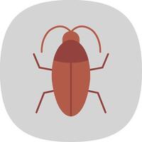 cucaracha plano curva icono vector