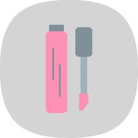 Lip Gloss Flat Curve Icon vector