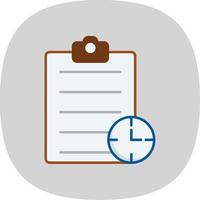 Waiting List Flat Curve Icon vector