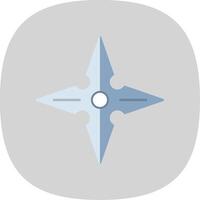 Shuriken Flat Curve Icon vector