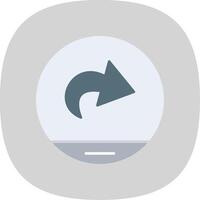 Next Flat Curve Icon vector