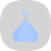 Mosque Domes Flat Curve Icon vector