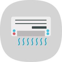 Air Conditioner Flat Curve Icon vector