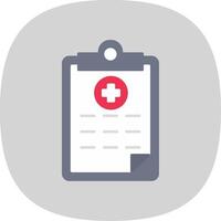 Medical Report Flat Curve Icon vector