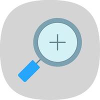 Zoom In Flat Curve Icon vector