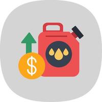 Oil Price Flat Curve Icon vector