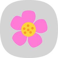 Nasturtium Flat Curve Icon vector