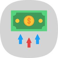 Finance Flat Curve Icon vector