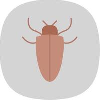 insecto plano curva icono vector