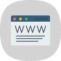 Browser Flat Curve Icon vector