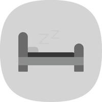 Bed Flat Curve Icon vector