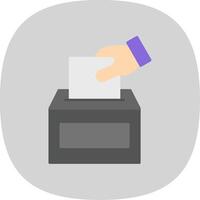Voting Flat Curve Icon vector