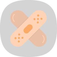 Band - Aid Flat Curve Icon vector