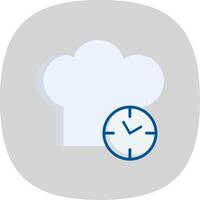 Kitchen Timer Flat Curve Icon vector