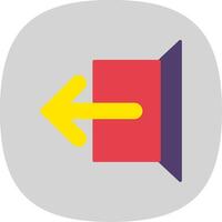 Logout Flat Curve Icon vector
