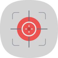 Aim Flat Curve Icon vector