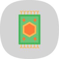 alfombra plano curva icono vector