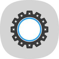 Cogwheel Flat Curve Icon vector