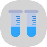 Test Tube Flat Curve Icon vector