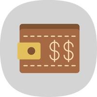 Wallet Flat Curve Icon vector