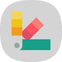 Color Swatch Flat Curve Icon vector