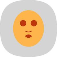 Facial Mask Flat Curve Icon vector