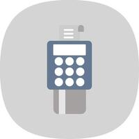 Bank Terminal Flat Curve Icon vector