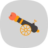 Human Cannonball Flat Curve Icon vector