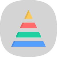 Pyramid Flat Curve Icon vector