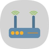 Modem Flat Curve Icon vector