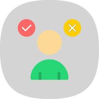 Decision Making Flat Curve Icon vector