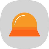 Sun Hat Flat Curve Icon vector