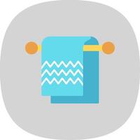 Towel Flat Curve Icon vector