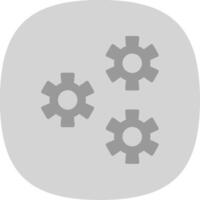 Setting Flat Curve Icon vector