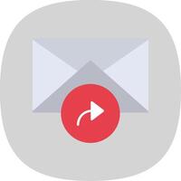 Forward Flat Curve Icon vector