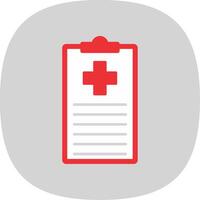 Medical Chart Flat Curve Icon vector