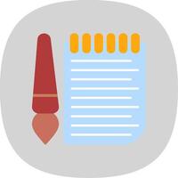 Sketchbook Flat Curve Icon vector