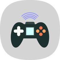 Joystick Flat Curve Icon vector