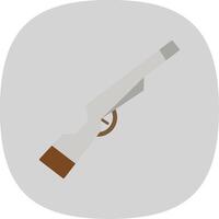 Shotgun Flat Curve Icon vector