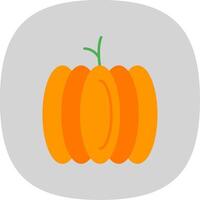 Pumpkin Flat Curve Icon vector