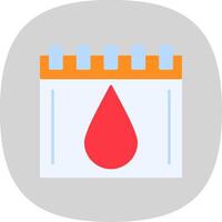 Blood Flat Curve Icon vector