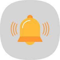 Bell Flat Curve Icon vector