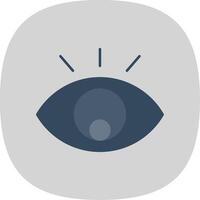 Eye Flat Curve Icon vector