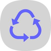 Recycle Flat Curve Icon vector