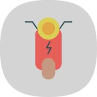 Scooter Flat Curve Icon vector