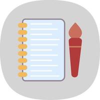 Sketchbook Flat Curve Icon vector