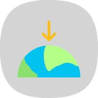 Gravity Flat Curve Icon vector