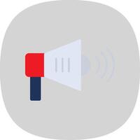 Speaker Flat Curve Icon vector