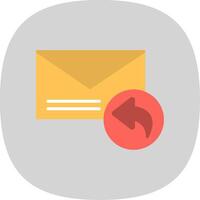 Reply Flat Curve Icon vector
