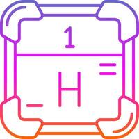 Hydrogen Line Gradient Icon vector